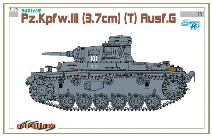 Cyber Hobby 6765 Sd.Kfz.141 Pz.Kpfw.III (3.7cm) (T) Ausf.G 1/35