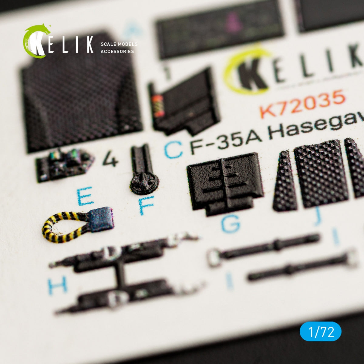 KELIK K72035 F-35A INTERIOR 3D DECALS FOR HASEGAWA KIT 1/72 – image 4