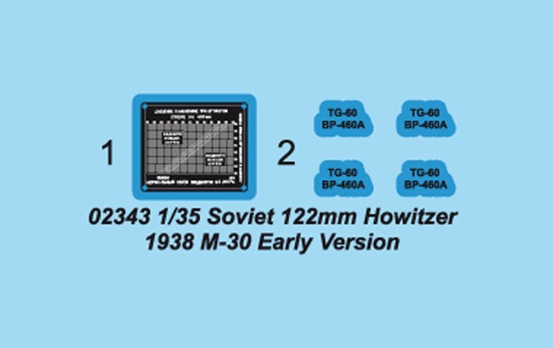 Trumpeter 02343 Soviet 122mm Howitzer 1938 M-30 (Early Version) 1/35 – Bild 4