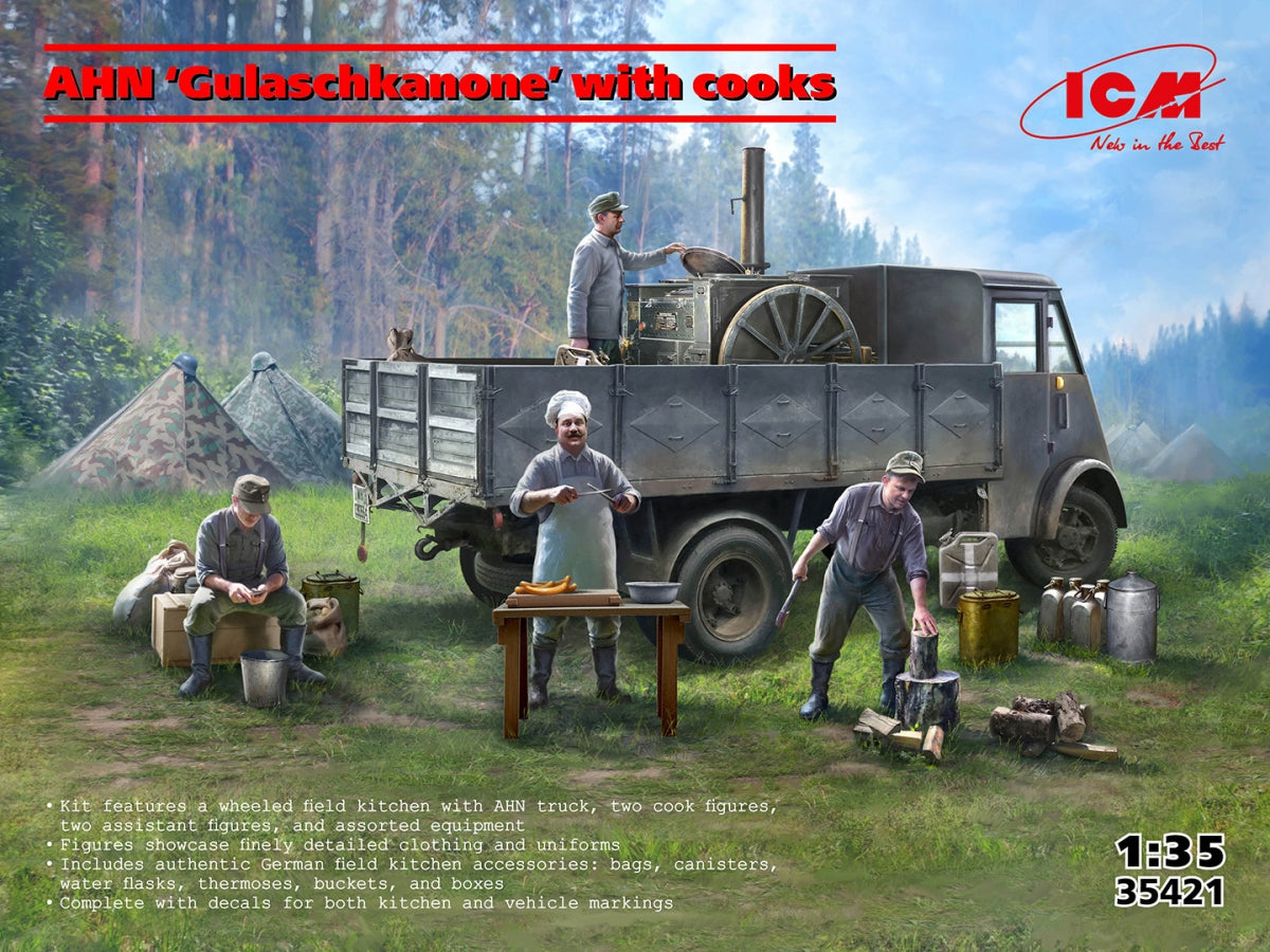 ICM 35421 AHN Gulaschkanone with cooks 1/35