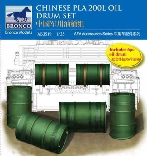 Bronco AB3519 Ensemble de fût d'huile chinois PLA 200L 1/35