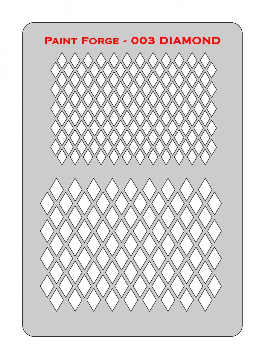 Paint Forge PFST003M STENCIL - DIAMONDS