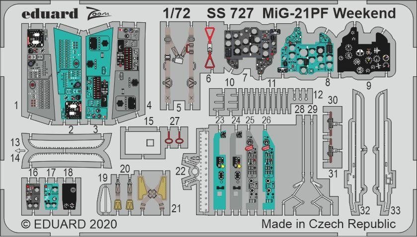 Eduard SS727 MiG-21PF Weekend Eduard 1/72