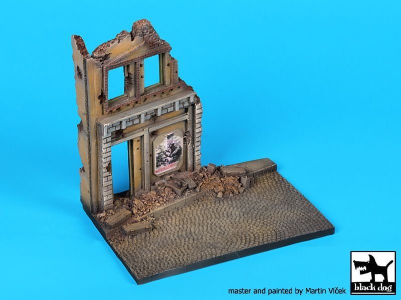 Black Dog D48001 House ruins base 1/48 – immagine 5
