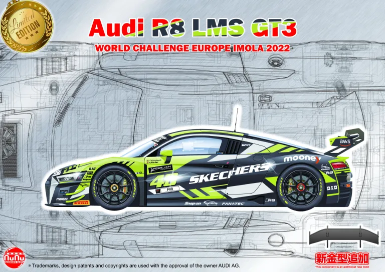 Nunu PN24044 Audi R8 LMS GT3 World Challenge Europe Imola 2022 1/24