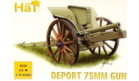 Hat 8242 WWI Italian 75mm Deport gun 1/72