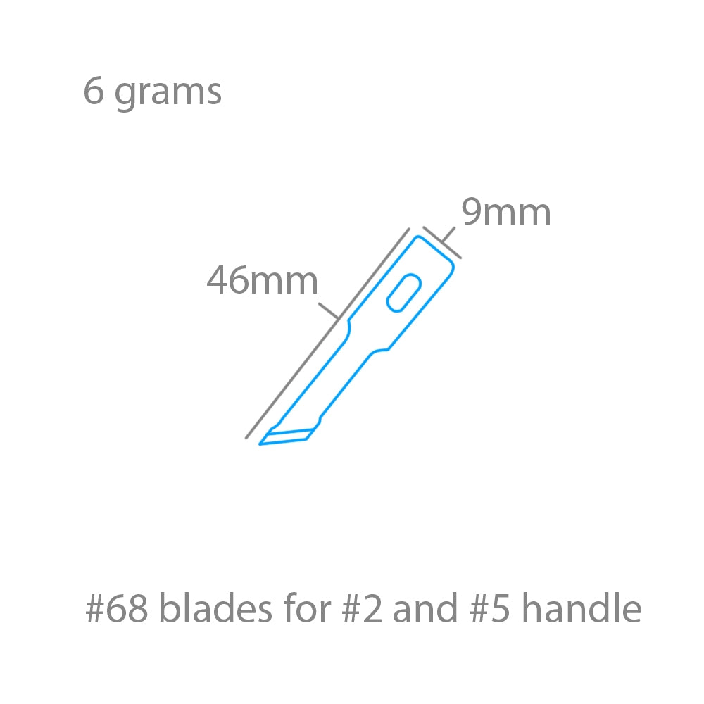 Modelcraft PKN2768 #68 Stencil Edge Blades x 5 For #2 or #5 Handles – image 2
