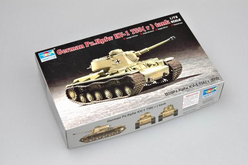 Trumpeter 07265 German Pz.Kpfw KV-1 756( r ) tank 1/72 – immagine 2