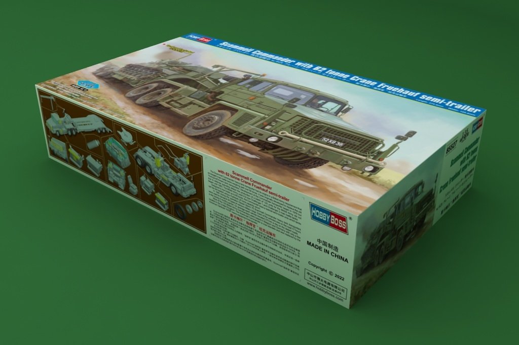 Hobby Boss 85527 Scammell Commander with 62 tonne Crane Fruehauf semi-trailer 1/35 – image 2