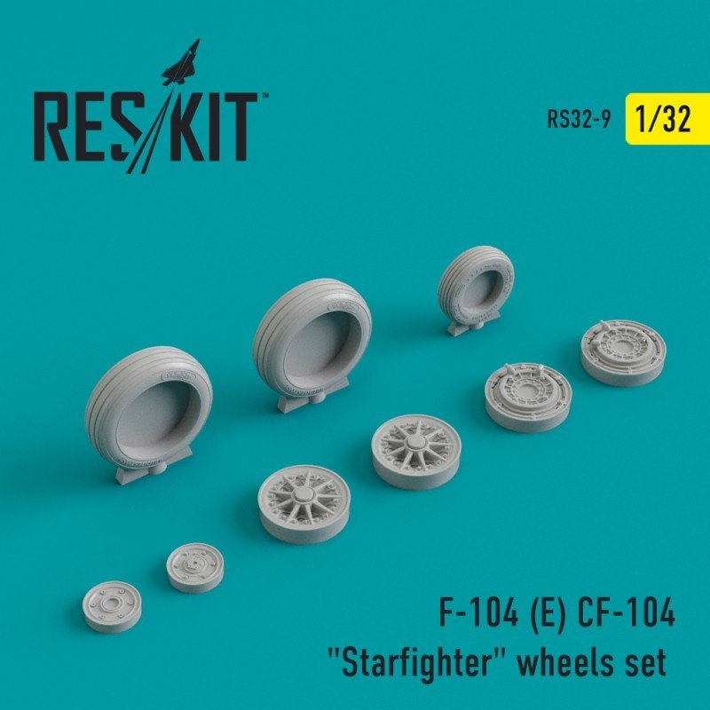 RESKIT RS32-0009 F-104 (E) CF-104 "Starfighter" wheels set 1/32