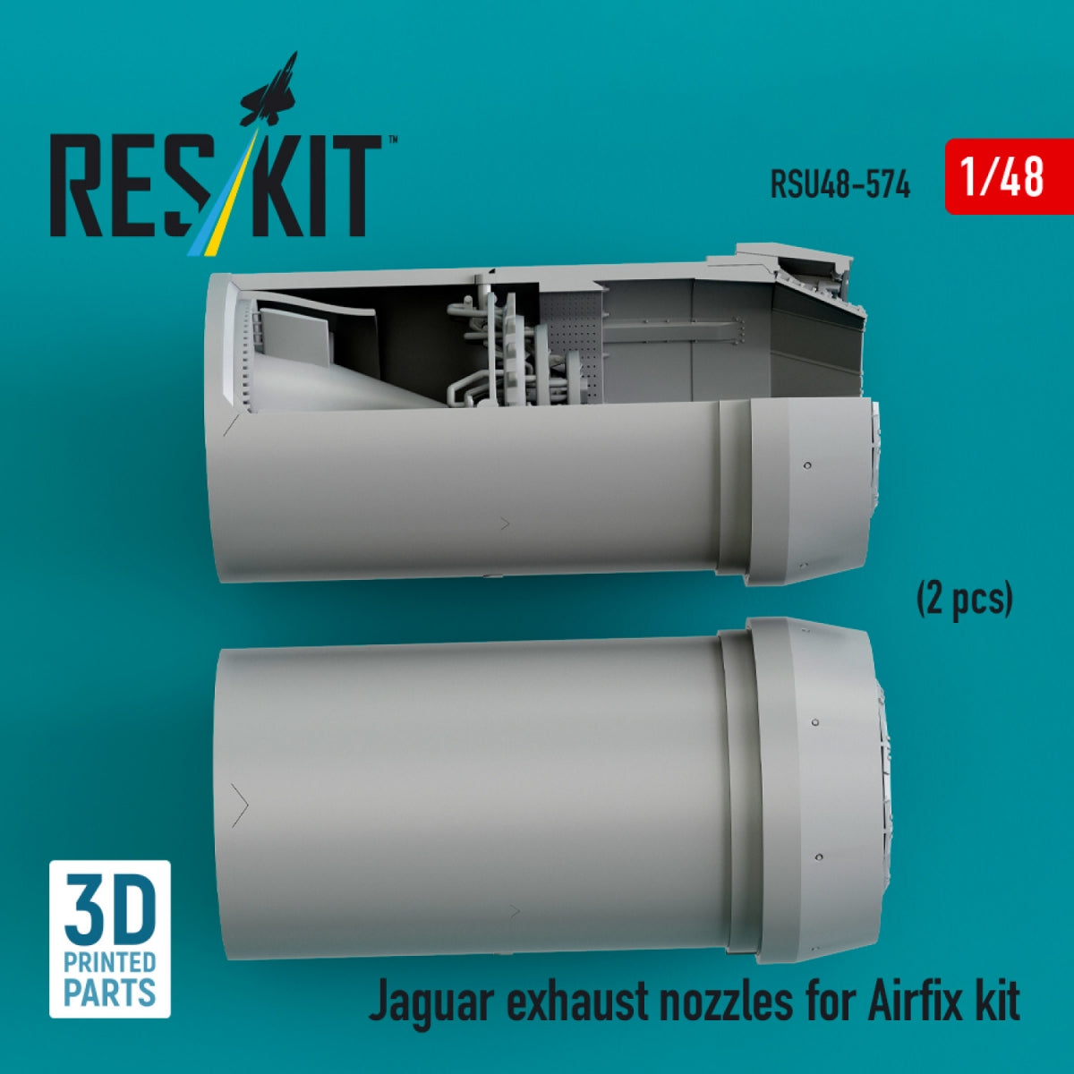 RESKIT RSU48-0574 Jaguar exhaust nozzles for Airfix kit (3D Printed) 1/48