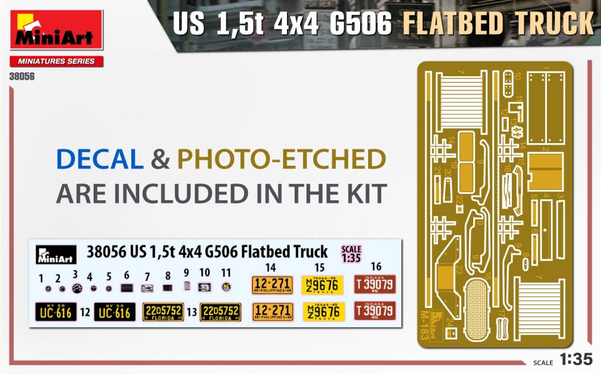 MiniArt 38056 US 1.5t 4×4 G506 FLATBED TRUCK 1/35 – image 2