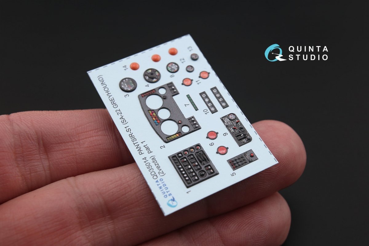 Quinta Studio QD35014 Pantsir-S1 (SA-22 Greyhound) 3D-Printed &amp;amp; colored Interior on decal paper (for Zvezda kit) 1/35 – immagine 4