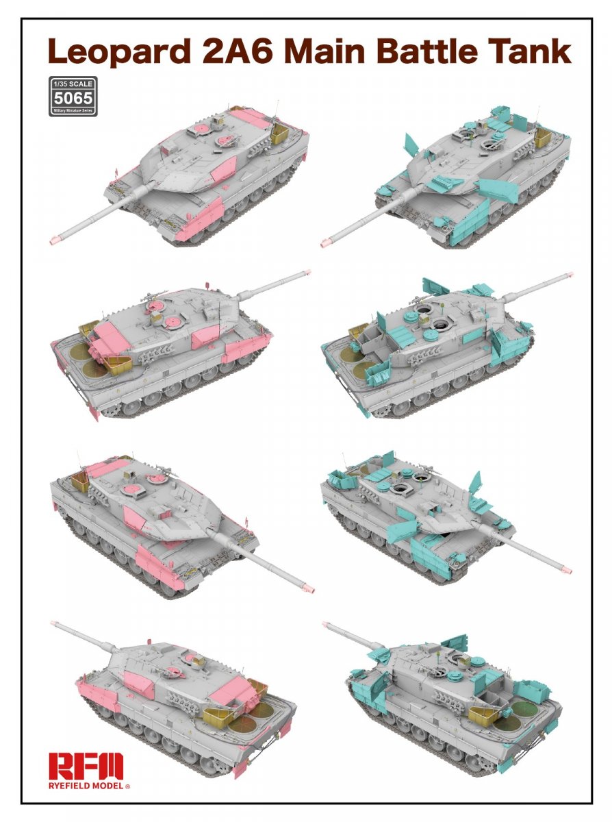 Rye Field Model 5065 Leopard 2A6 Main Battle Tank 1/35 – Bild 3