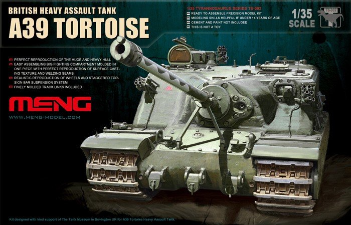 Maquette Meng TS-002 Char d&amp;#39;assaut lourd britannique A39 Tortoise (1/35)