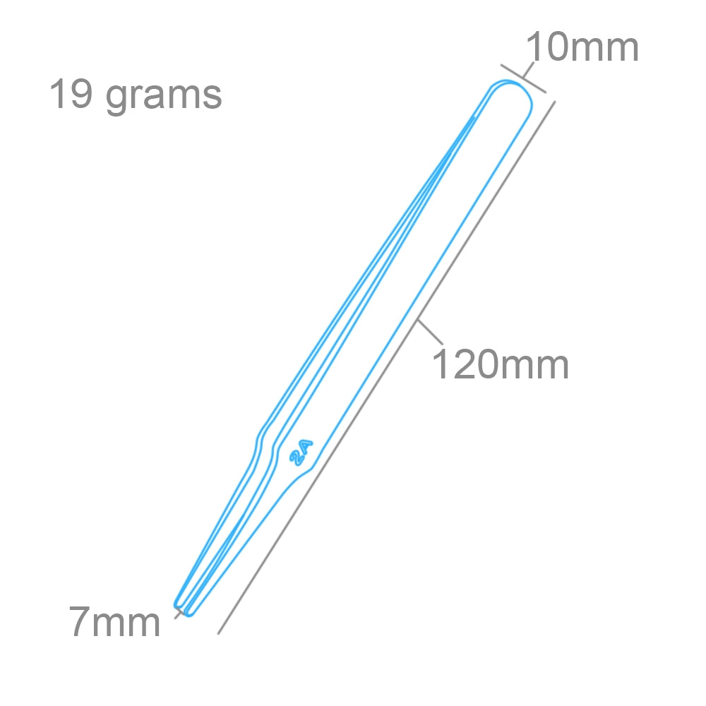 Modelcraft PTW2185-2A Flat Rounded Stainless Steel Tweezers (120mm) – Bild 2
