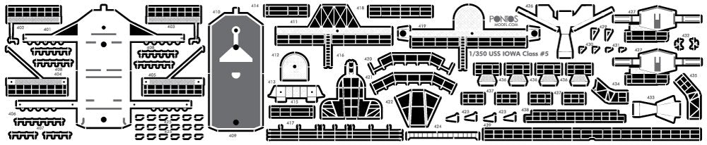 Pontos 35008F1 USS BB-62 New Jersey 1982 Kit de détails (1/350) – image 11