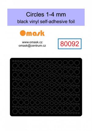 Omask X8001 Universal set 1 - black vinyl foil (80092, 80093, 80094, 80095, 80096) – zdjęcie 2