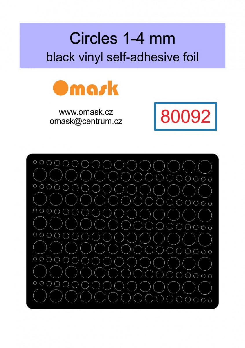 Omask X8001 Universal set 1 - black vinyl foil (80092, 80093, 80094, 80095, 80096) – zdjęcie 2