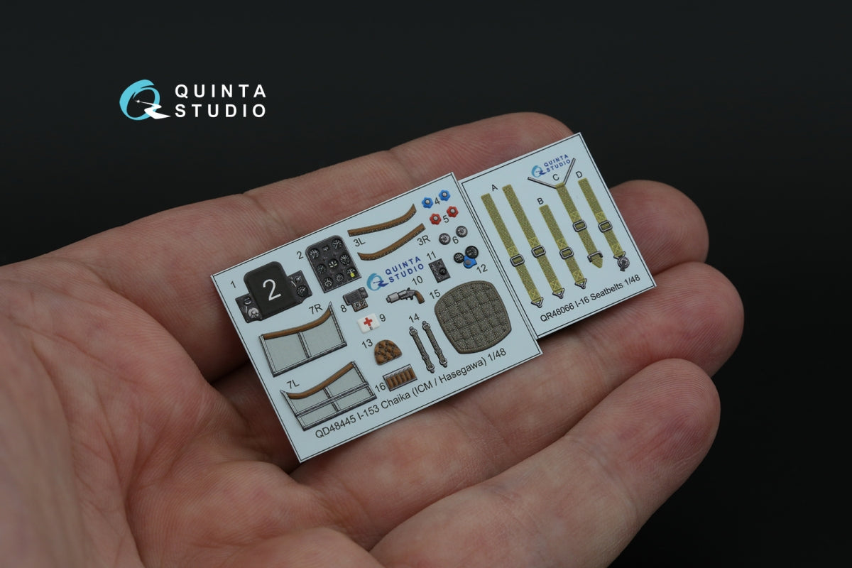 Quinta Studio QD48445 I-153 3D-Printed colored Interior on decal paper (ICM/Hasegawa) 1/48 – image 3