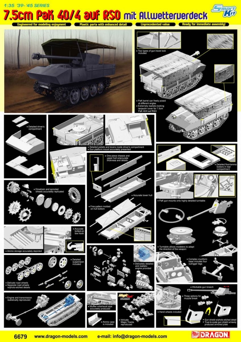 Dragon 6679 7.5cm PaK 40/4 auf RSO with Allwetterverdeck (1/35) – image 2