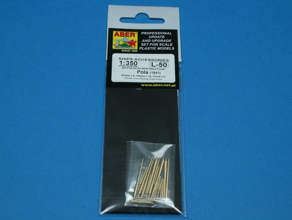 Aber 350L-50 Set of barrels 203mm x 8; 100mm x 16, 37mm x 8 for Italian Navy Pola class heavy crusies 1/350 – zdjęcie 4