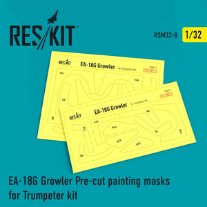 RESKIT RSM32-0008 EA-18G &amp;quot;GROWLER&amp;quot; PRE-CUT PAINTING MASKS FOR TRUMPETER KIT 1/32
