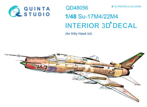 Quinta Studio QD48056 Su-17M4/22M4 3D-Printed colored Interior on decal paper (for KittyHawk kit) 1/48