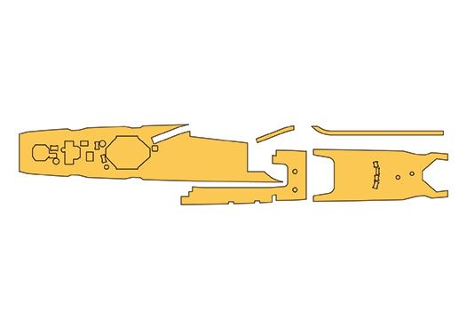 Hasegawa QG71 (72171) Linoleum Masking Sheet for Destroyer Asashio 1/700 – image 2