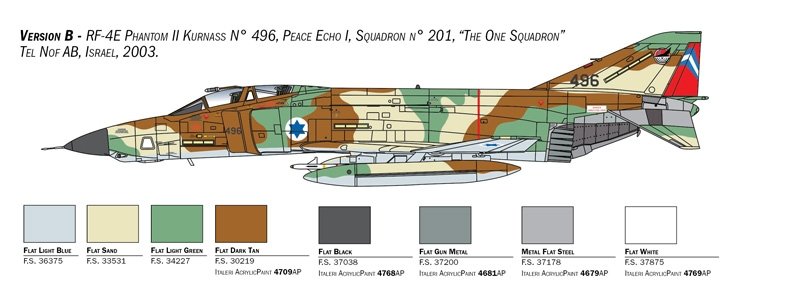 Italeri 2818 RF-4E Phantom II 1/48 – immagine 5
