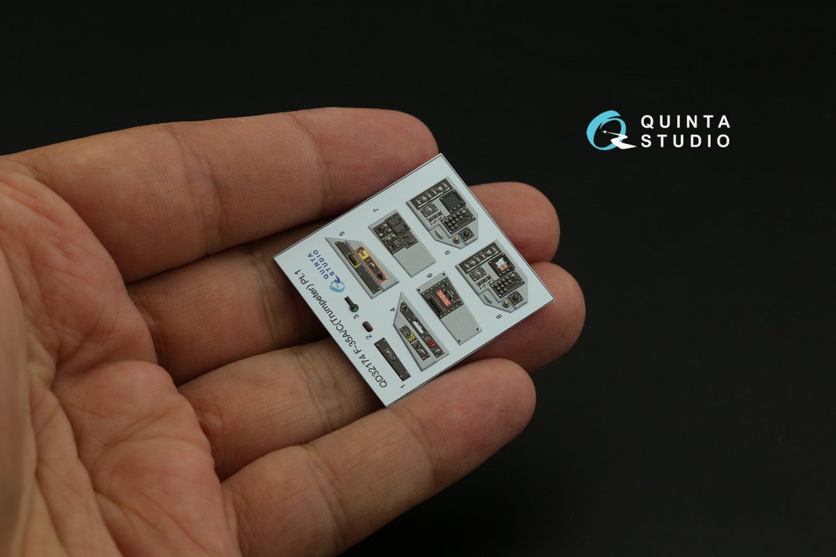 Quinta Studio QD32174 F-35A/C 3D-Printed &amp;amp; colored Interior on decal paper (Trumpeter) 1/32 – image 6