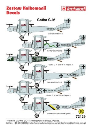 Techmod 72129 - Gotha G.IV 1/72 – zdjęcie 2
