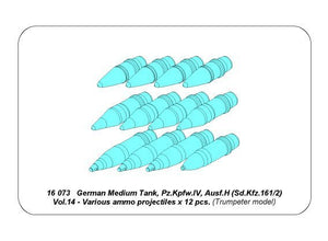 Aber 16073 Panzer IV various 7.5 cm ammo projectiles x 12 pcs. (1/16) – Bild 6