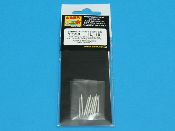 Aber 350L-19 Set of 9 pcs 203 mm barrels for New Orleans type 1/350 – image 3