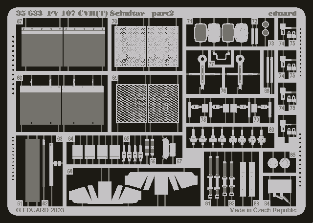 Eduard 35633 FV 107 CVR (T) Scimitar (AFV CLUB) 1/35