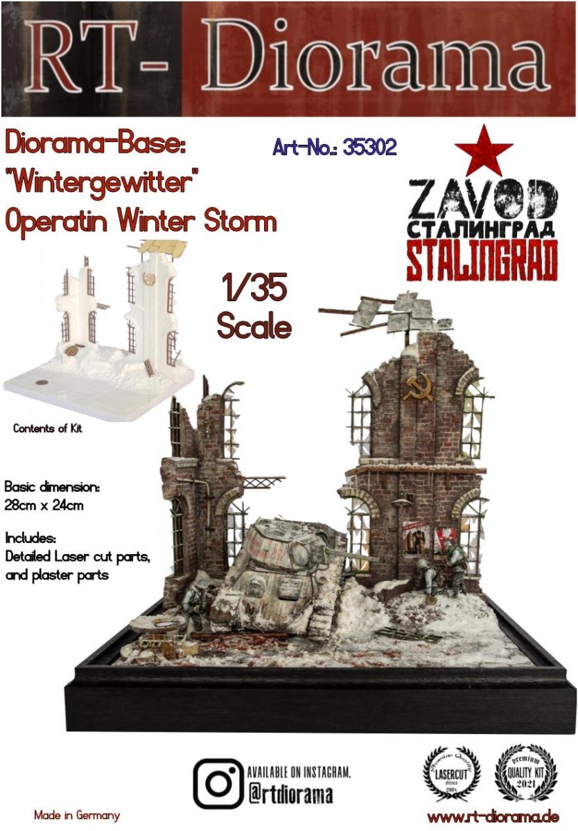 RT-Diorama 35302 Diorama-Base: "Wintergewitter" Operation Winter Storm 1/35