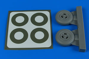 Aires 2239 Spitfire Mk.IX wheels (3-spoke) &amp;amp; paint masks 1/32 TAMIYA