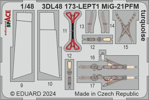 Eduard 3DL48173 MiG-21PFM turquoise SPACE EDUARD 1/48 – Bild 3