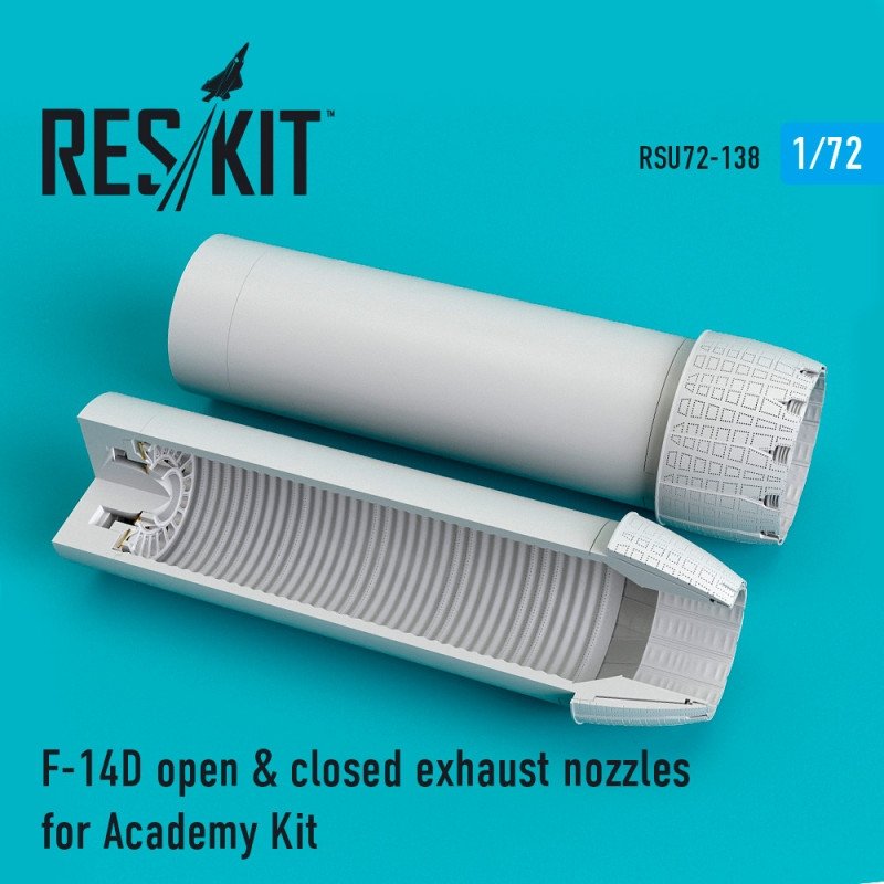 RESKIT RSU72-0138 Buses d'échappement ouvertes et fermées pour F-14D Tomcat (échelle 1/72) - Maquette Academy