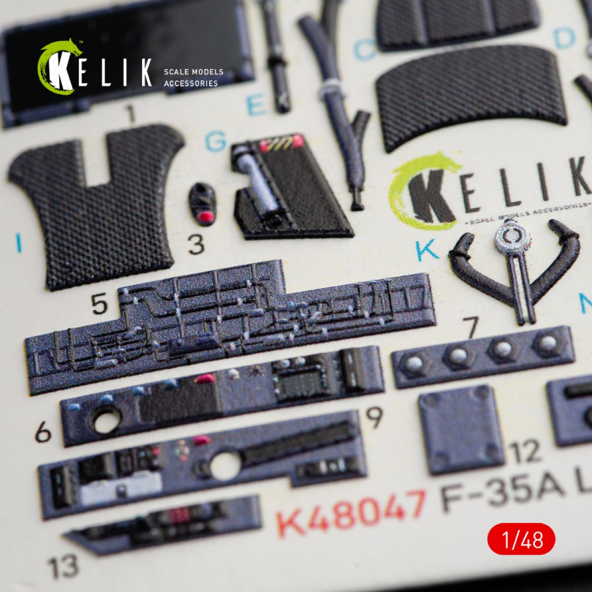 KELIK K48047 F-35A LIGHTNING II INTERIOR 3D DECALS FOR KITTY HAWK KIT 1/48 – image 4