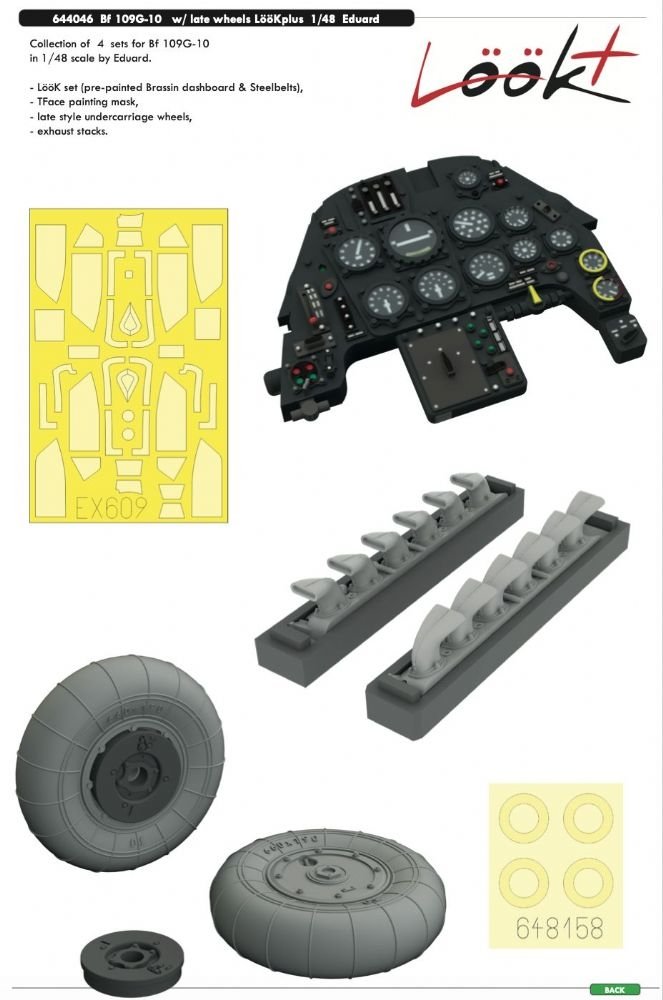 Eduard 644046 Bf 109G-10 w/ late wheels LöökPlus 1/48 EDUARD – zdjęcie 2