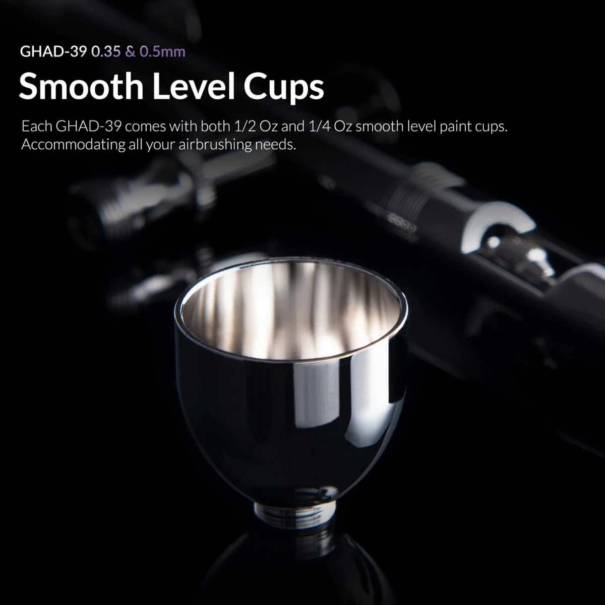 Gaahleri 40133 Advanced Series GHAD-39 Airbrush 0,35 mm &amp; 0,5 mm, 1/4 oz &amp; 1/2 oz