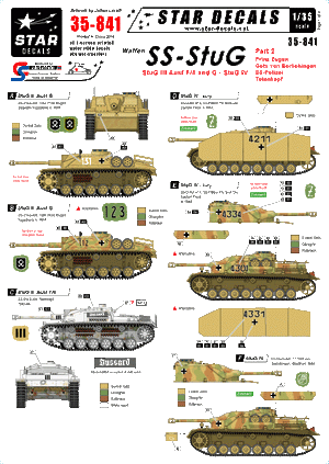 Star Decals 35-841 Waffen-SS StuG #2 1/35