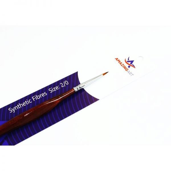 Amazing Art 12671 BRUSH TRIANGULAR SYNTHETIC HANDLE ROUND 2/0