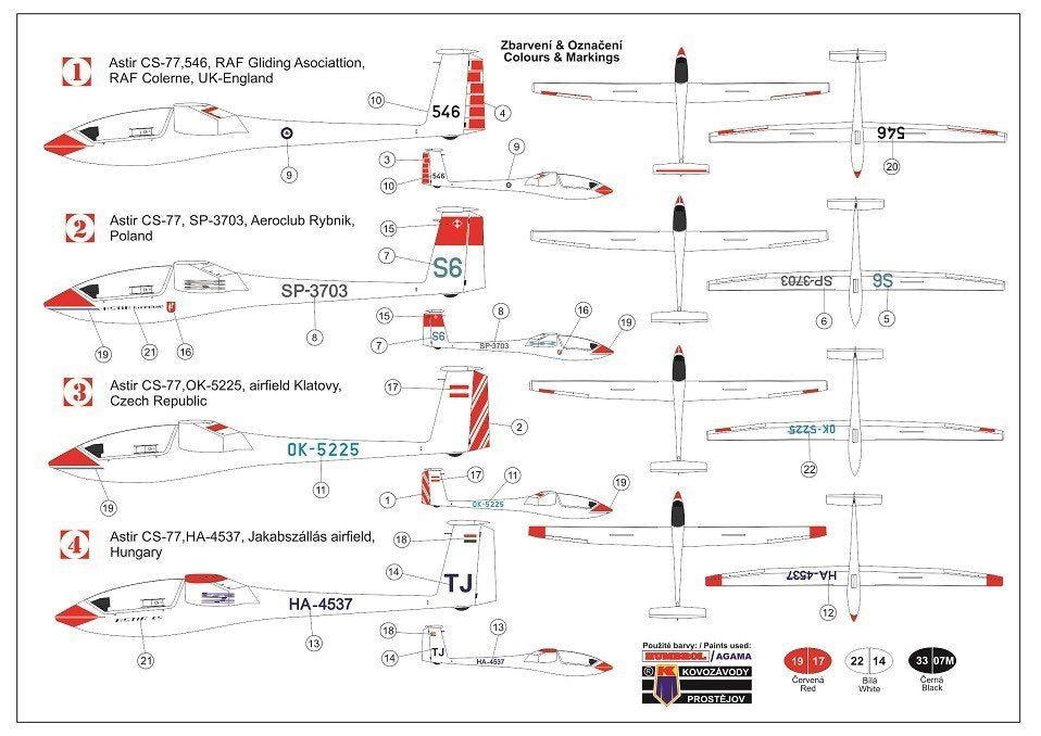 Kovozavody Prostejov KPM0131 Glob Astir CS-77 1/72 – Bild 2