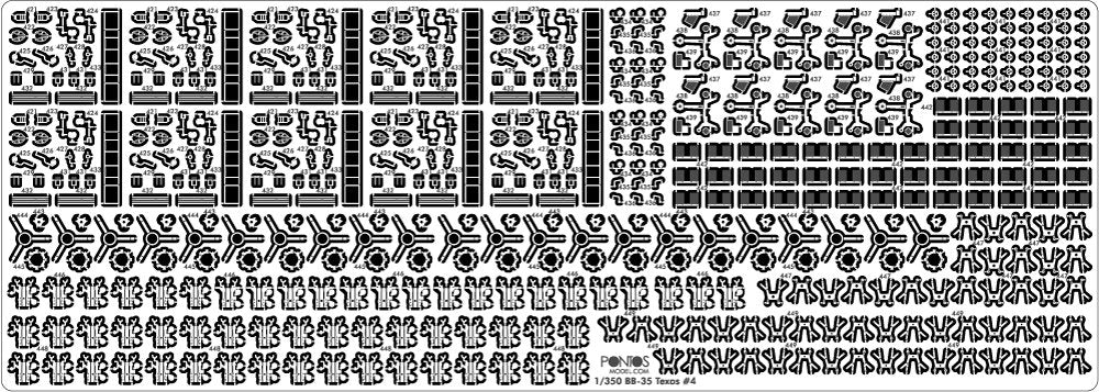 Pontos 35024FN USS BB-35 Texas 1945 Detail up set (Teak tone Deck) 1/350 – image 11