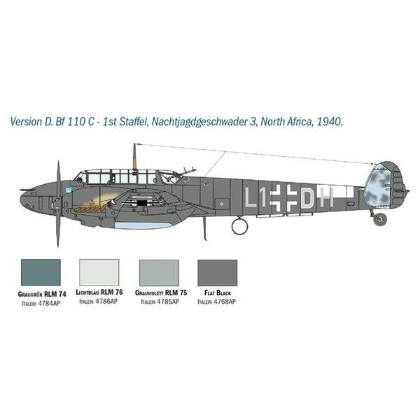 Italeri 2794 MESSERSCHMITT BF-110 C/D 1/48 – zdjęcie 4