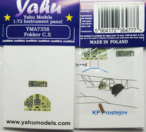 Yahu YMA7358 Fokker C.X (KP Prostejov) 1/72