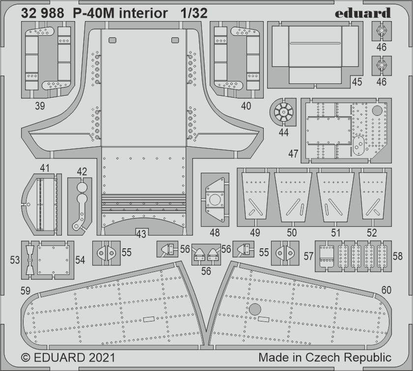 Eduard 32988 P-40M interior TRUMPETER 1/32 – Bild 2