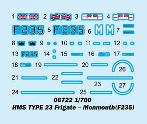 Trumpeter 06722 HMS TYPE 23 Frigate – Monmouth(F235) 1/700 – image 3